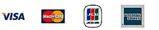VISA、MasterCard、JCB、AMERICAN EXPRESS